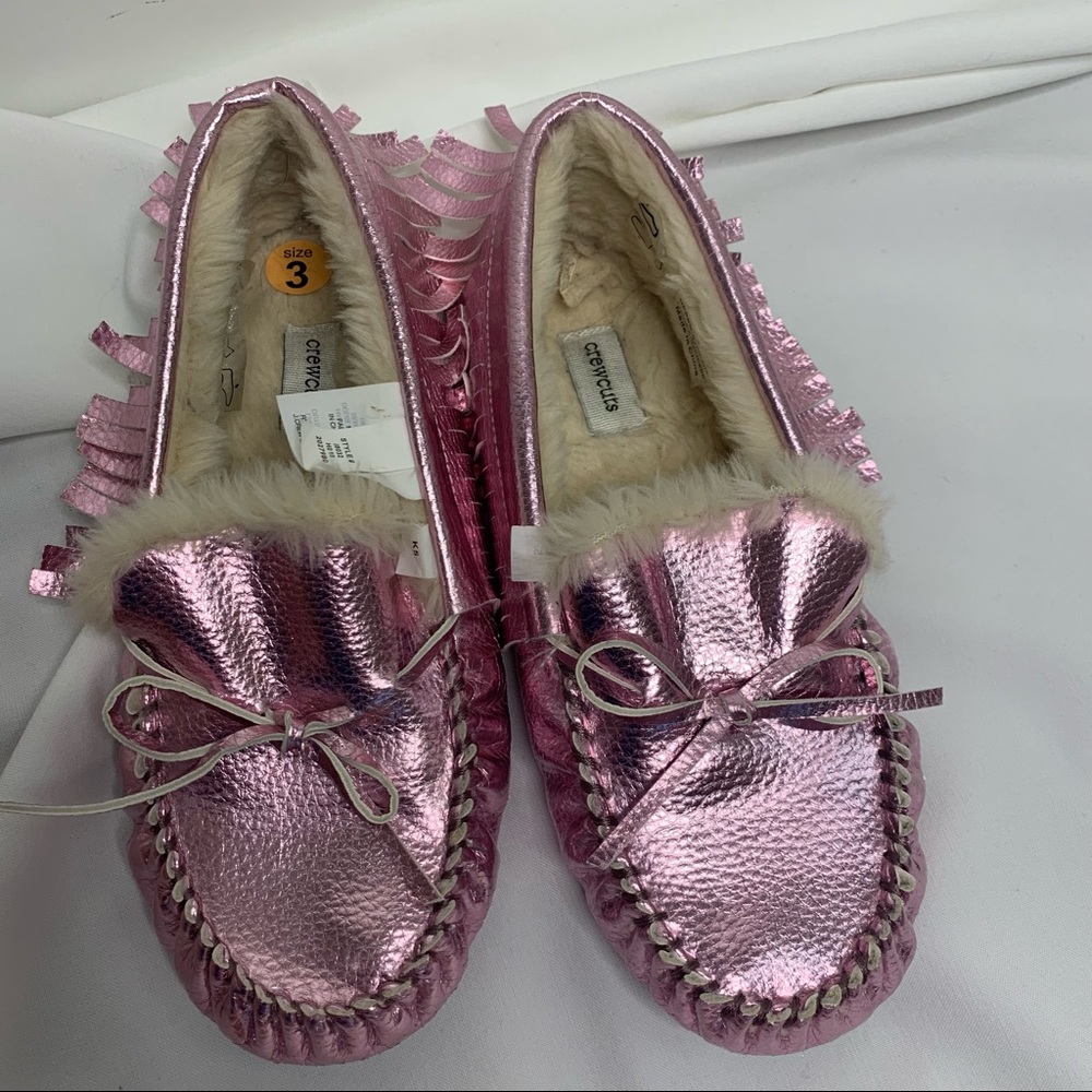 Jcrew pink metalic moccasin slippers - Picture 3 of 14